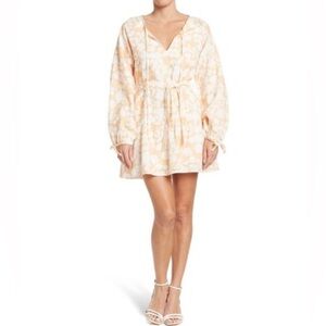 CHARLIE HOLIDAY EVE LINEN BLEND DRESS IN BLOOM - NWOT -Size 2 XS